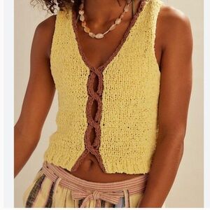 Free People Sicily shell sweater vest NWT